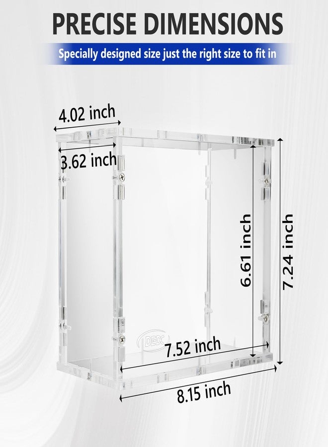 DEDC 2 Pack Acrylic ETB Display Case, Compatible with Elite Trainer Box, 6mm Thick Walls, Stackable UV Protection, Standard ETB Protector for Collectors (Assembled, Screw-On Lid) - Image 2